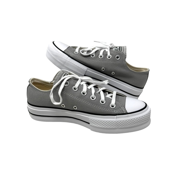 Converse Ctas Lift Platform Low Top Shoe Gray Canvas Women Size Sneakers A07573F - Picture 8 of 15